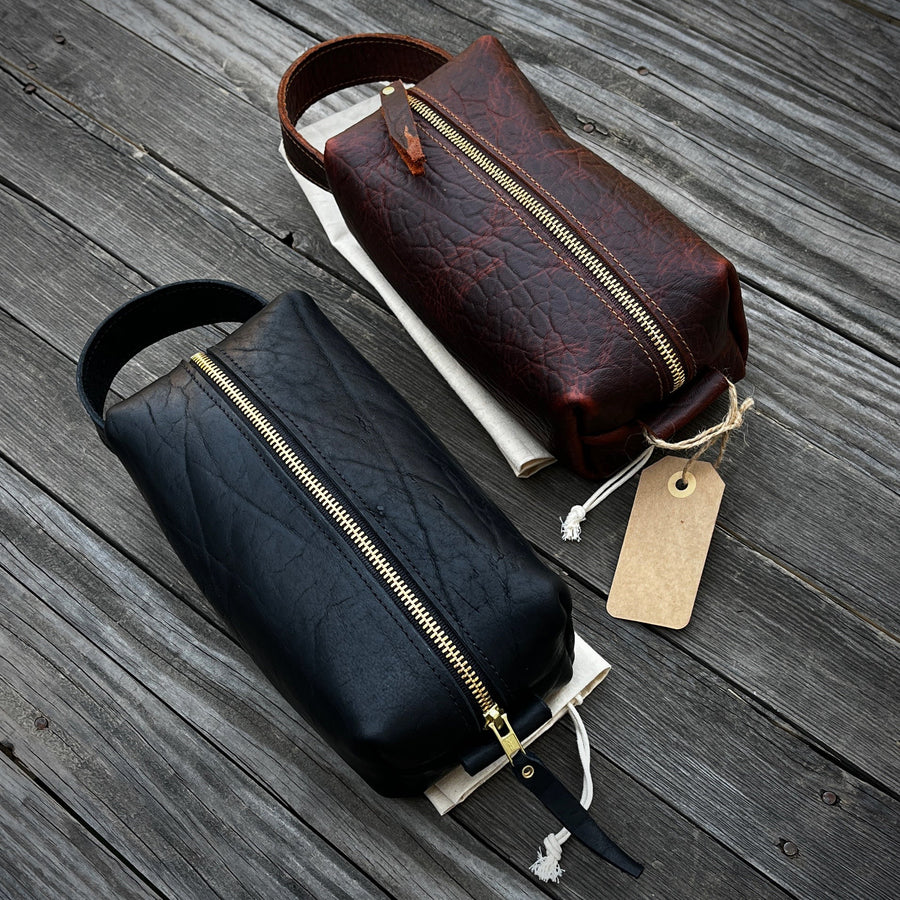 Black Bison Leather Bag