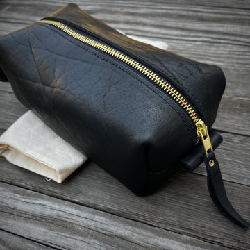 Black Bison Leather Bag