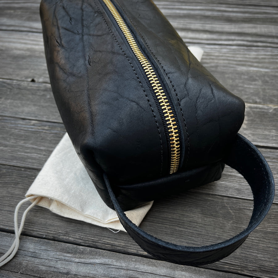 Black Bison Leather Bag