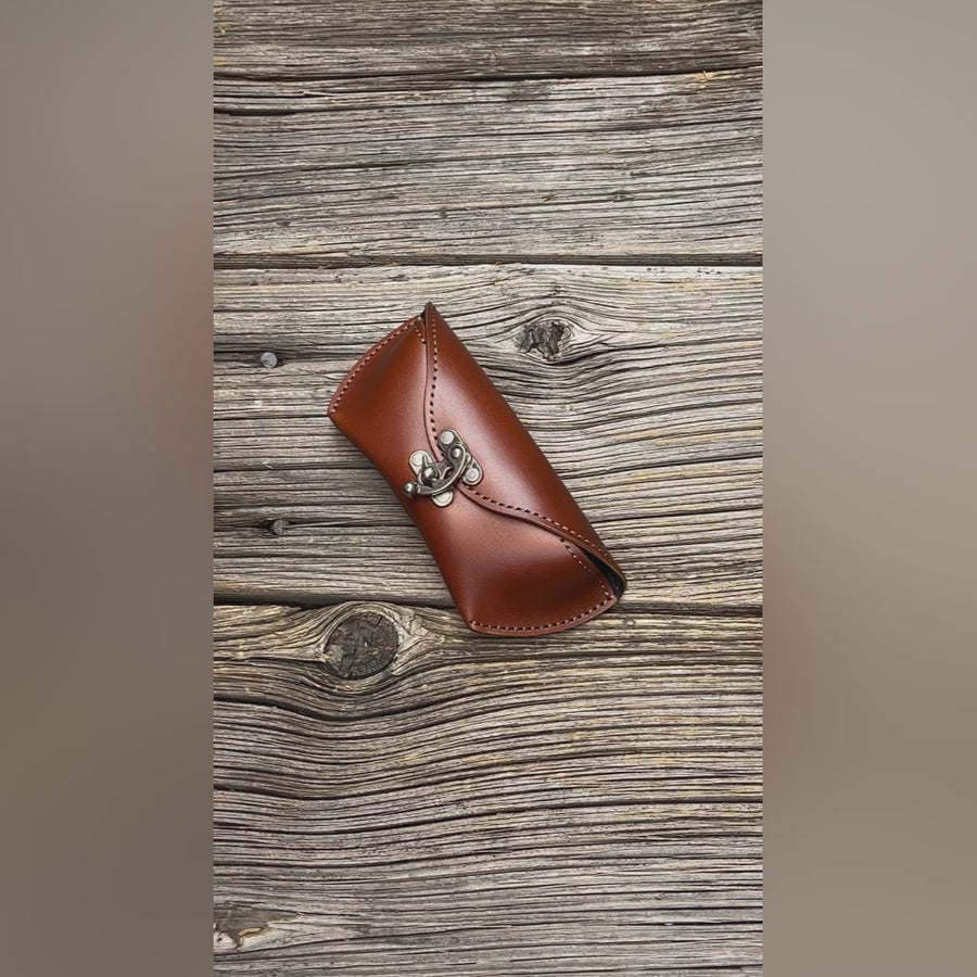 Sunglass case - Brown / Brown Thread