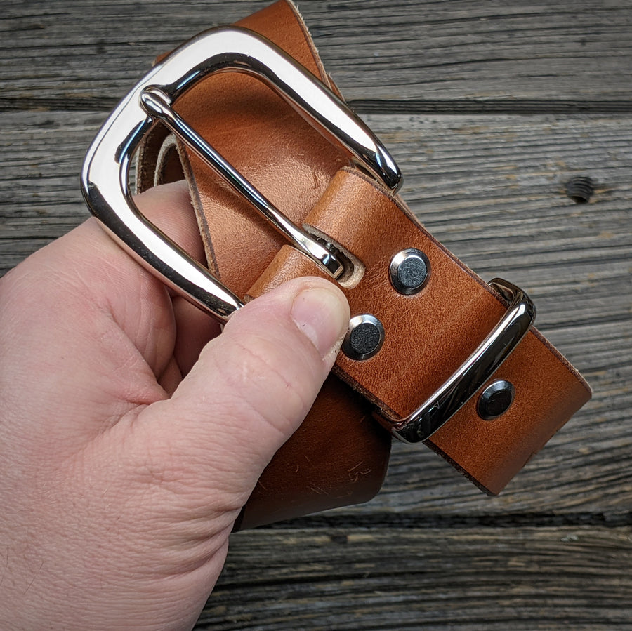 BUCK BROWN LEATHER BELT T3139
