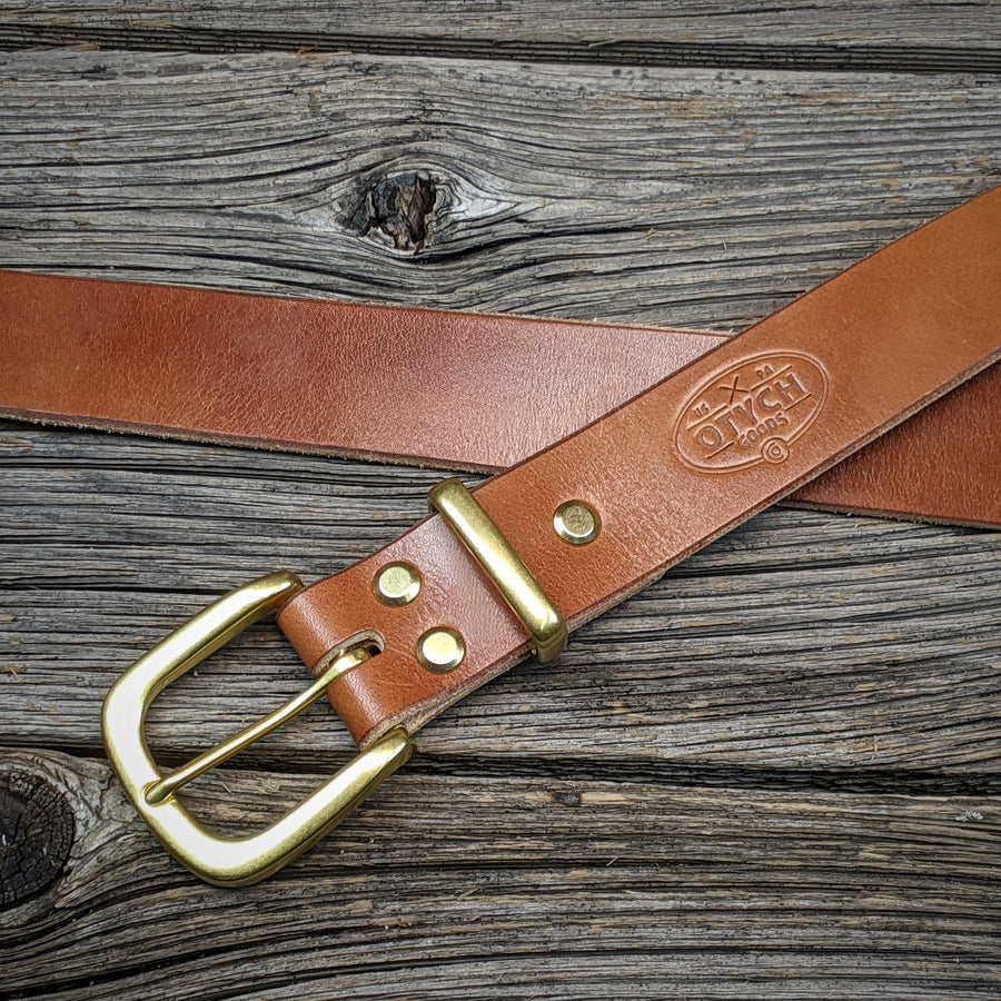 BUCK BROWN LEATHER BELT T3139