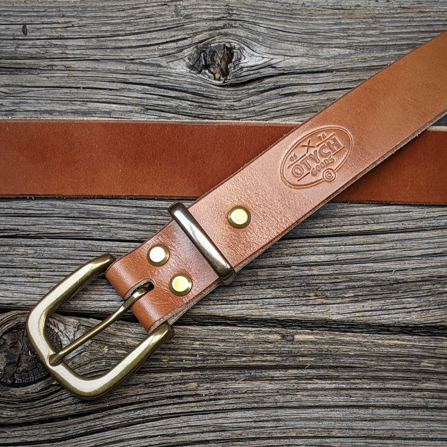BUCK BROWN LEATHER BELT T3139