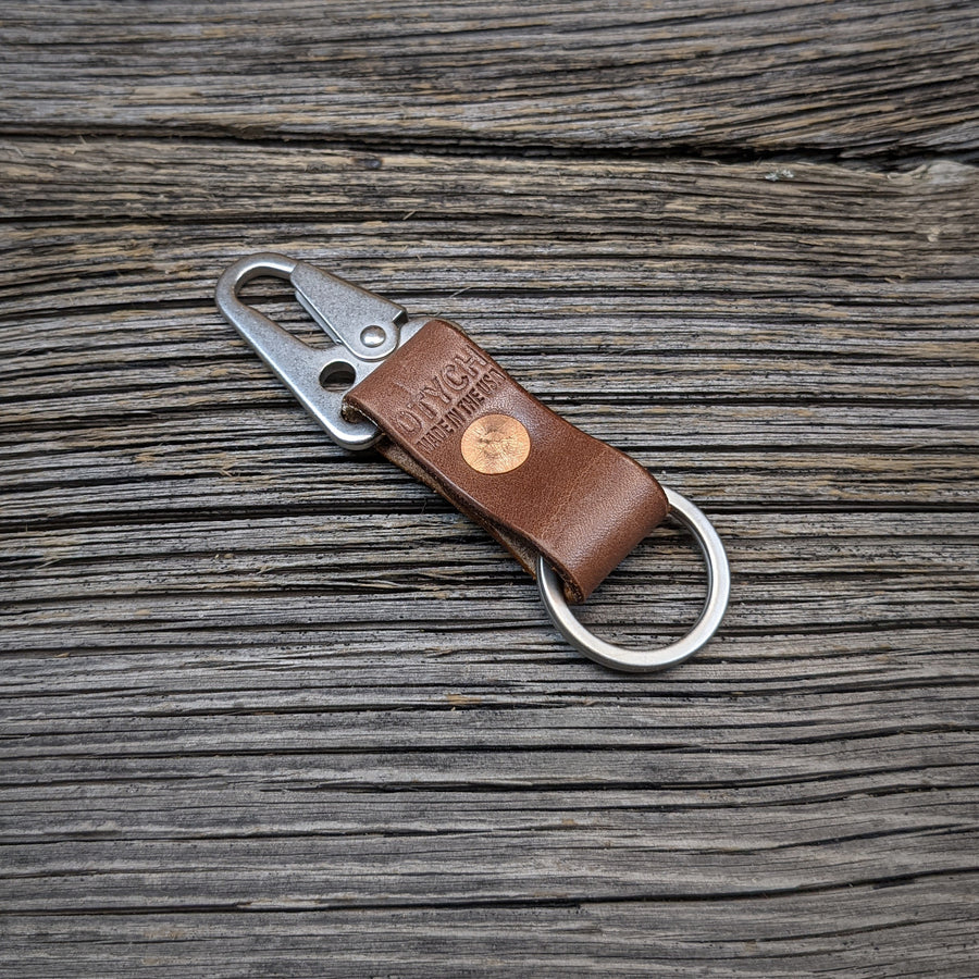 NICKEL MATTE SLING LEVER SNAP KEYCHAIN