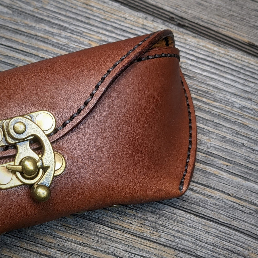 Sunglass case - Brown, Swing clasp