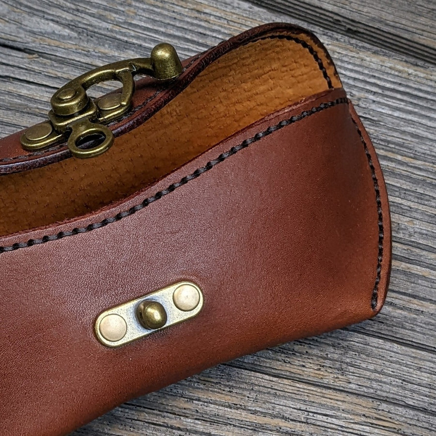 Sunglass case - Brown, Swing clasp