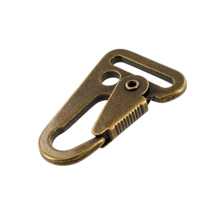 ANTIQUE BRASS SLING LEVER SNAP KEYCHAIN