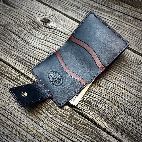 No.62 Bifold - Navy / Burgundy