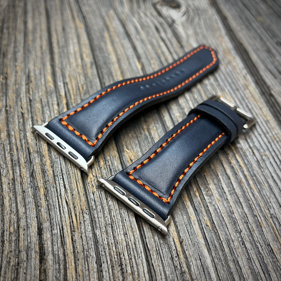 Apple Watch Band - Navy/Orange